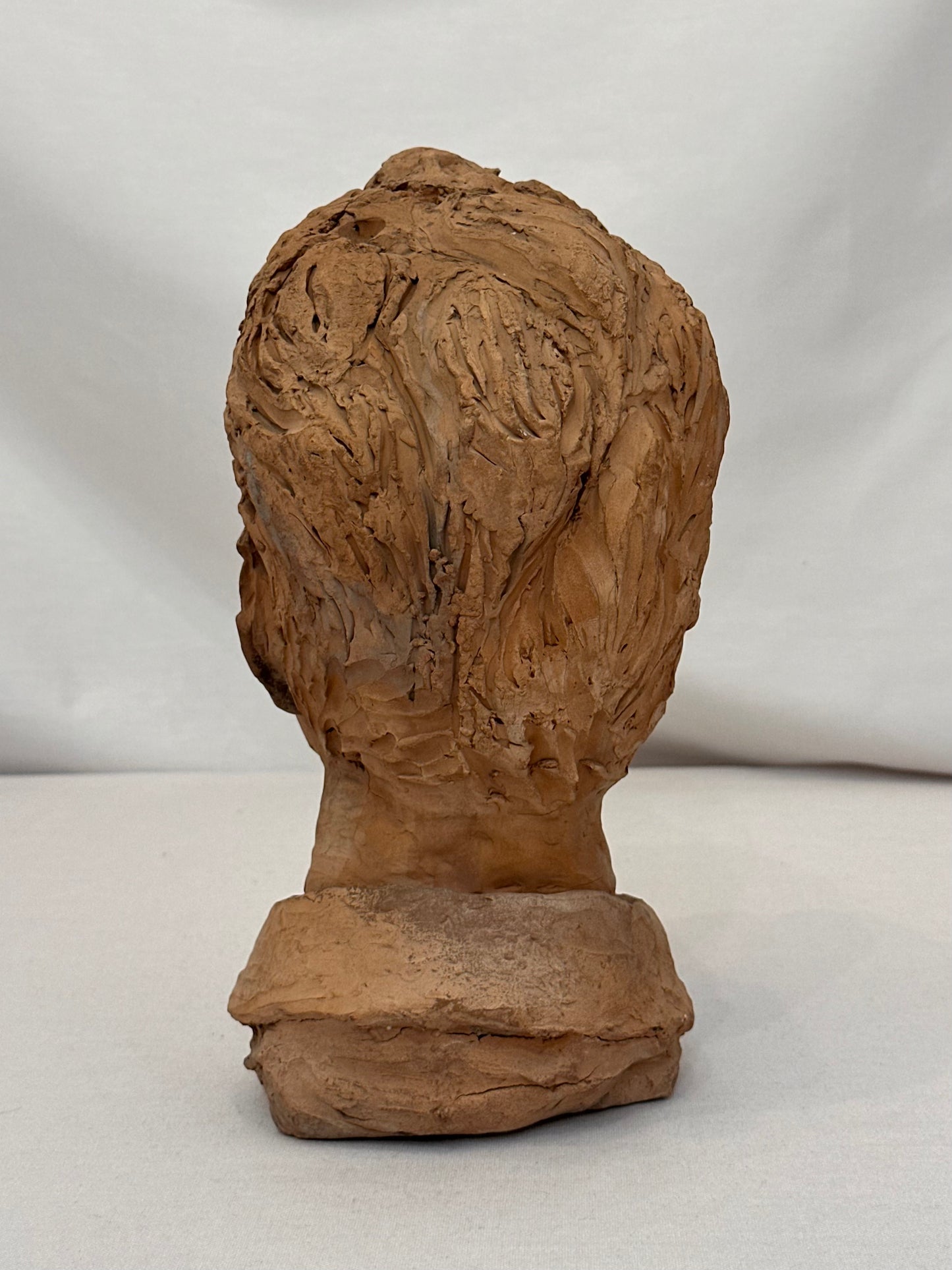 Antique Terracotta Bust - Man With Collared Shirt