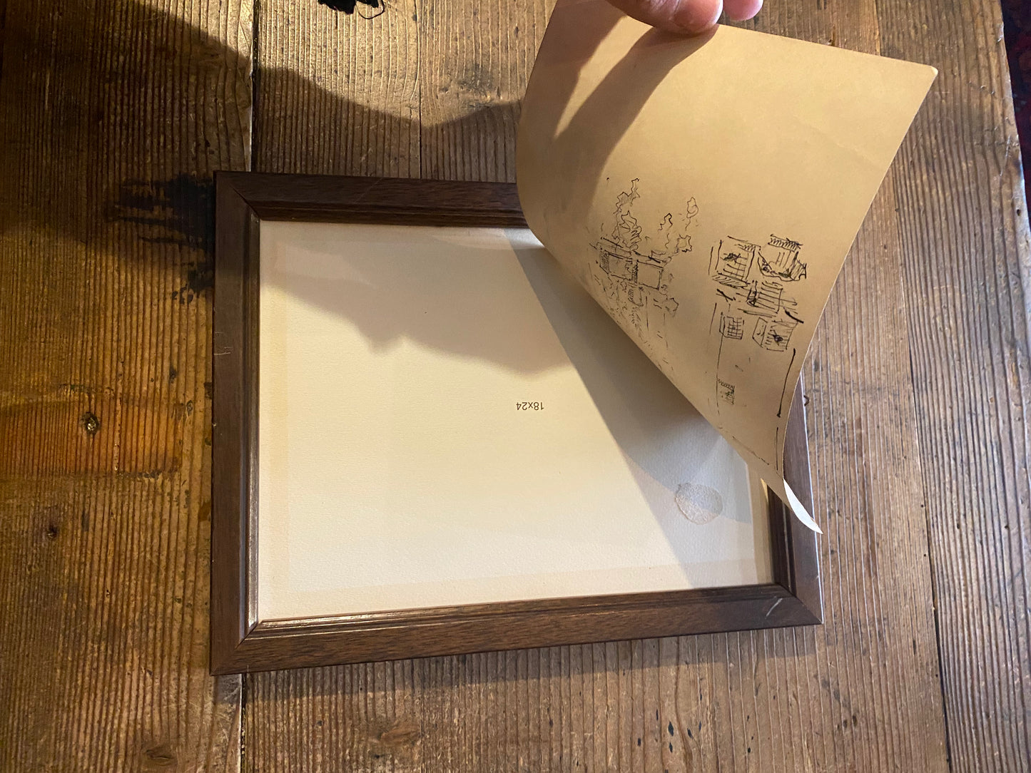 Antique Watercolor – “Italian Village Street Scene”