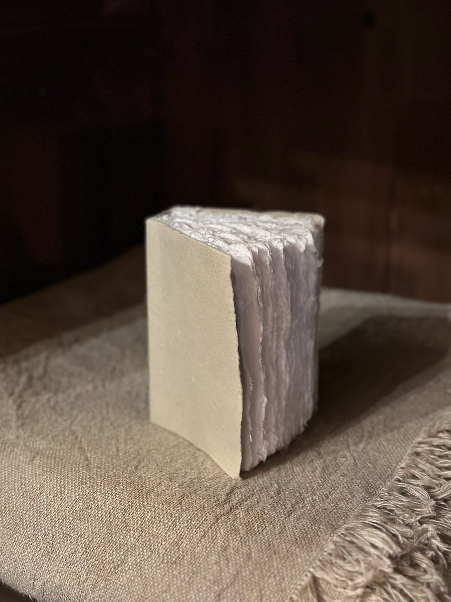 Small Handmade Book - Beige