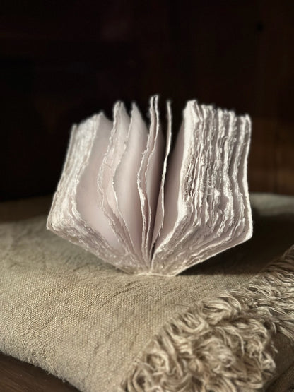 Small Handmade Lokta Paper Book - White