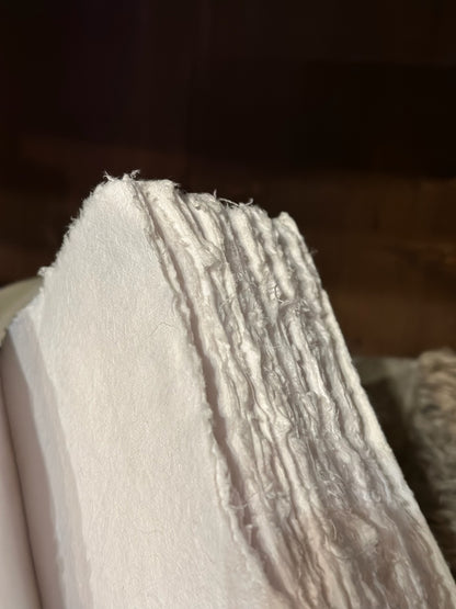 Small Handmade Lokta Paper Book - White
