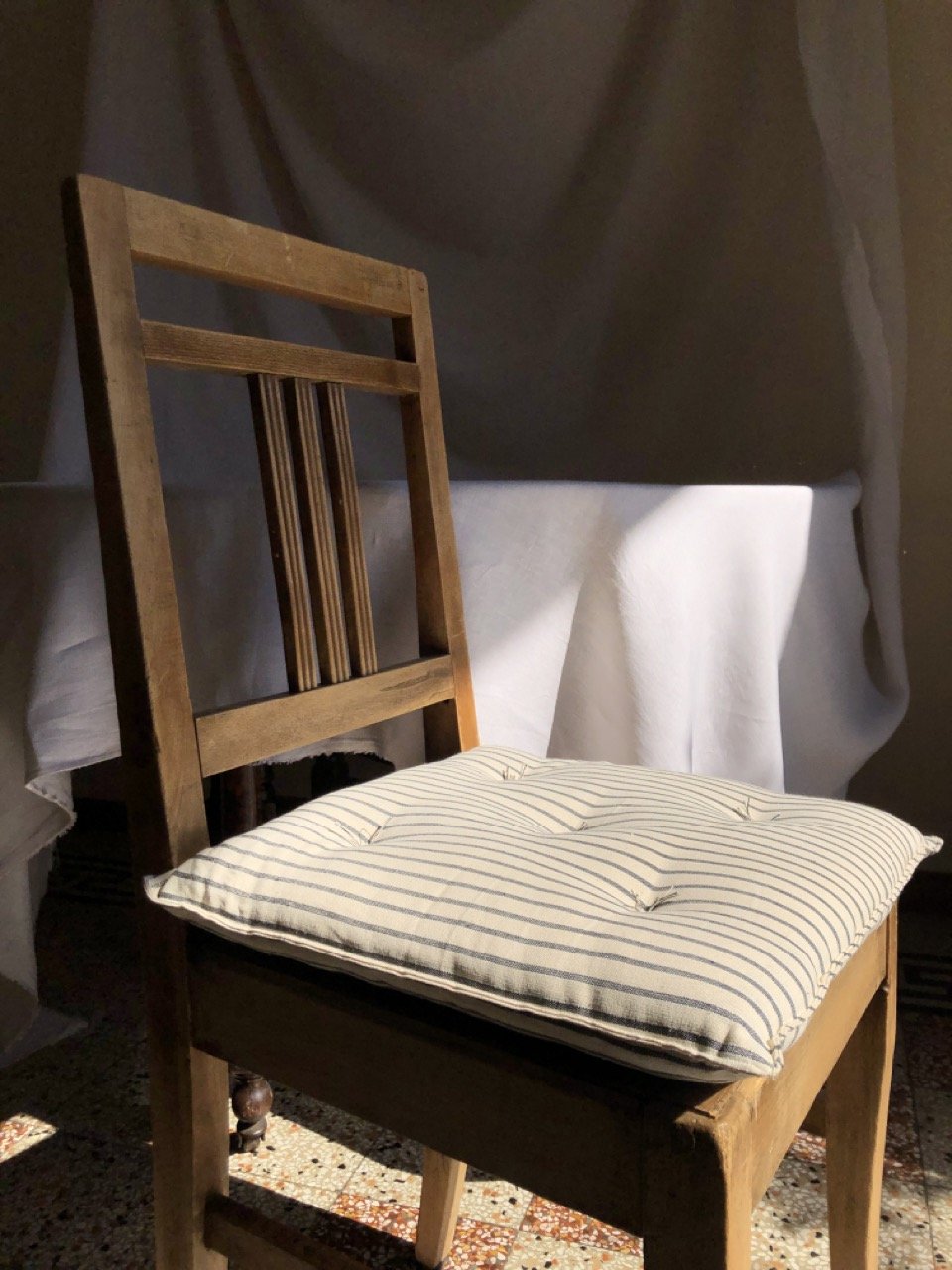 Hand-Dyed 100% Cotton Chair Cushion