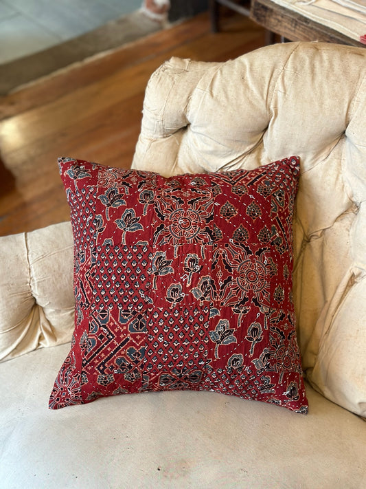 Patchwork Pillow- Red 04