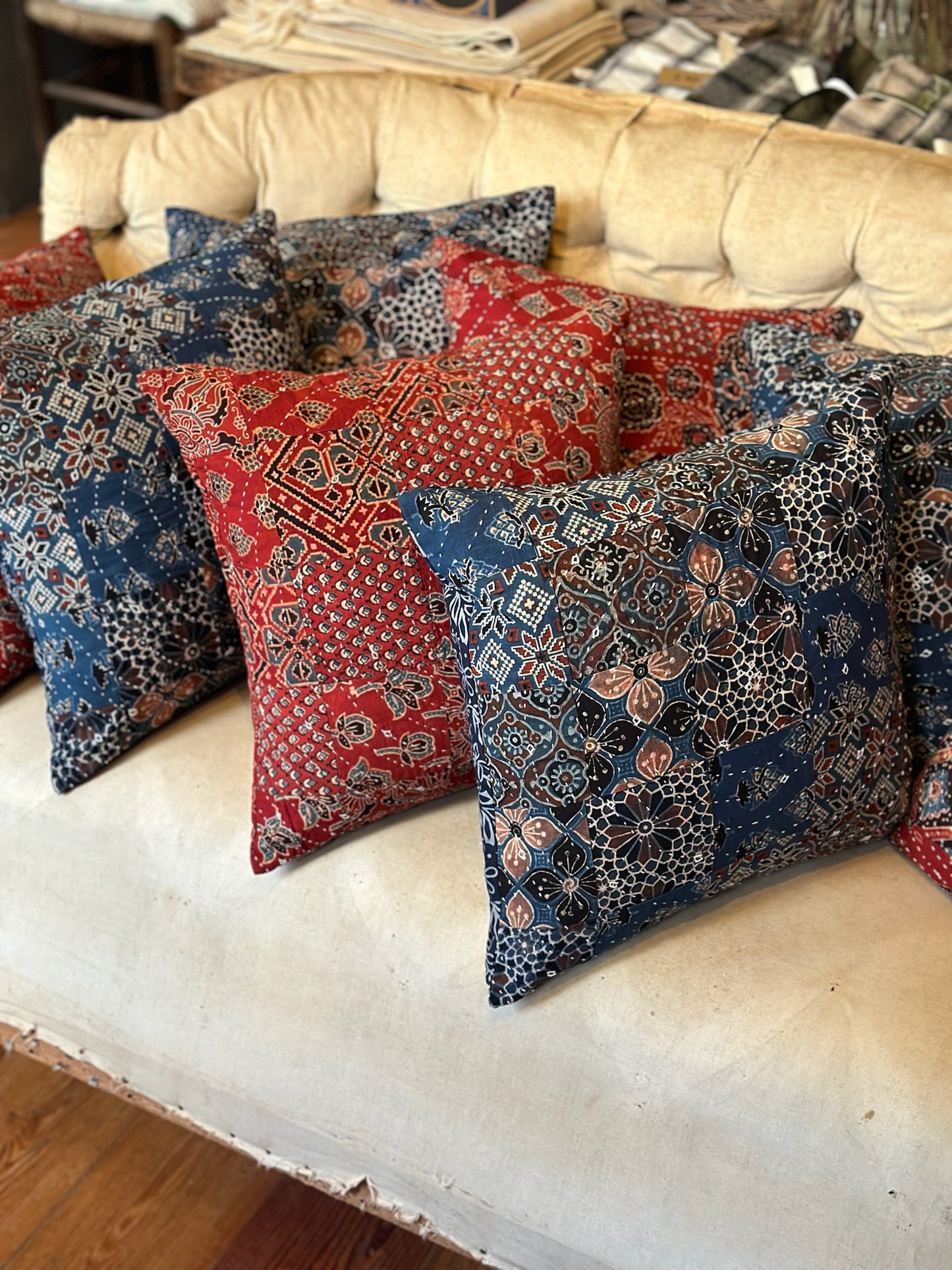 Patchwork Pillow- Red 04