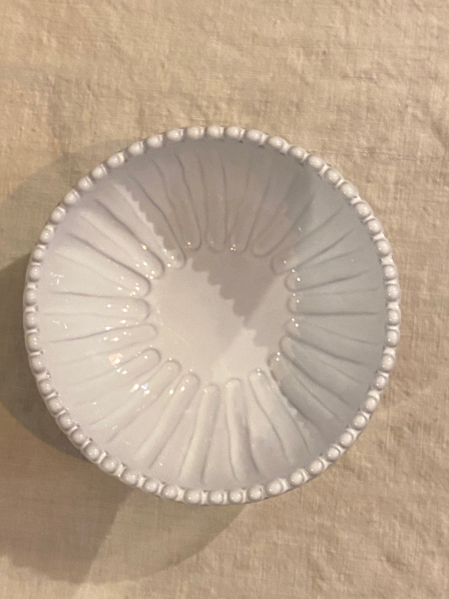 Ceramic Three-Footed Bowl - Stripes & Dots Collection