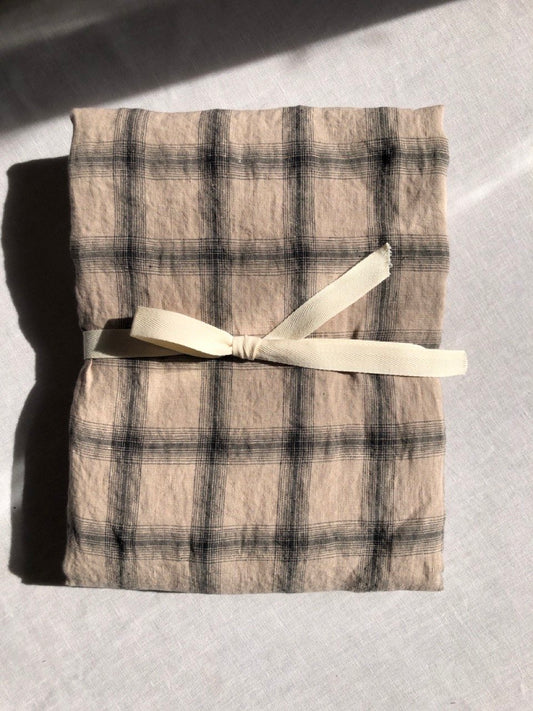 Check Linen Tablecloth - Namib