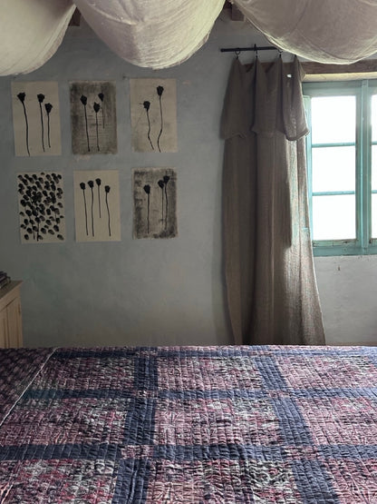 V.VM Quilt Mono-Black Quadrants - Double