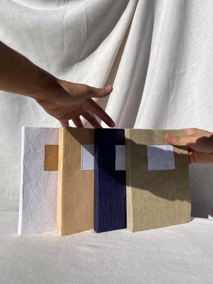 Medium Handmade Lokta Paper Book - White