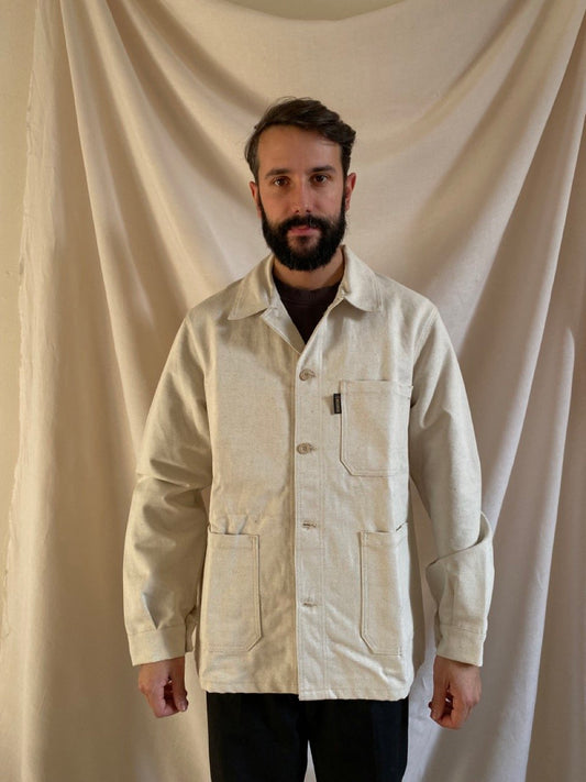 Linen Work Jacket - Beige