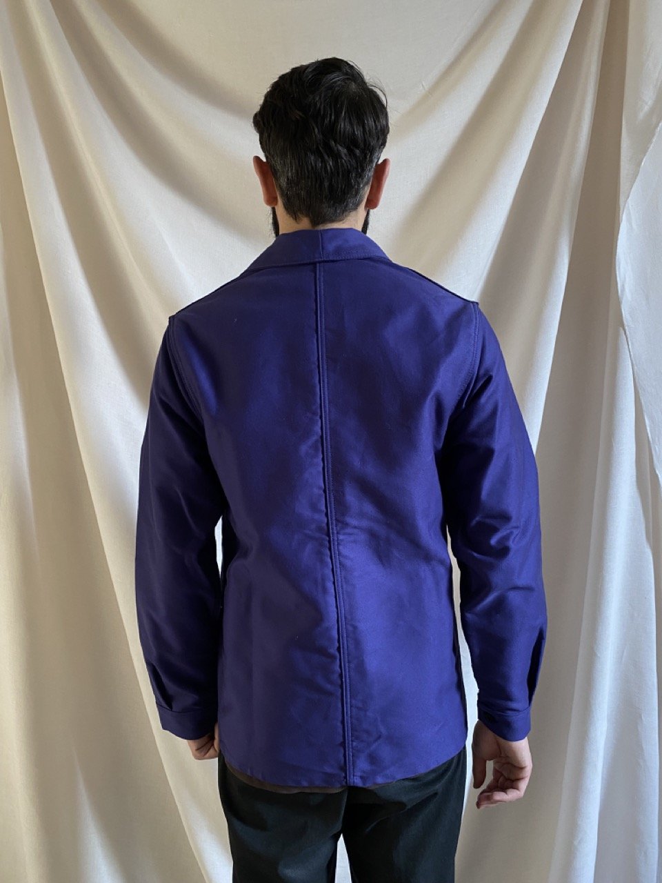 Cotton Work Jacket - Blue Shine