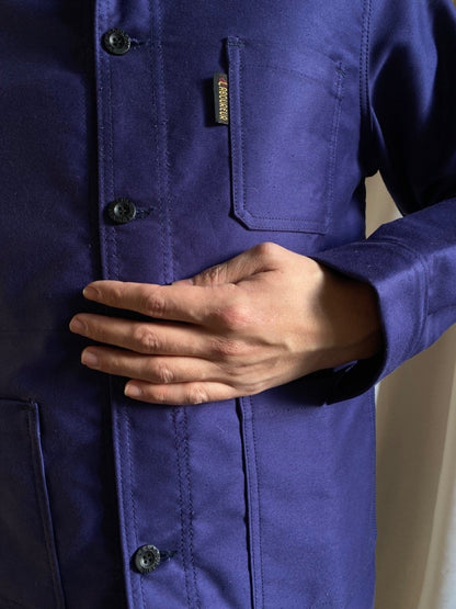 Cotton Work Jacket - Blue Shine