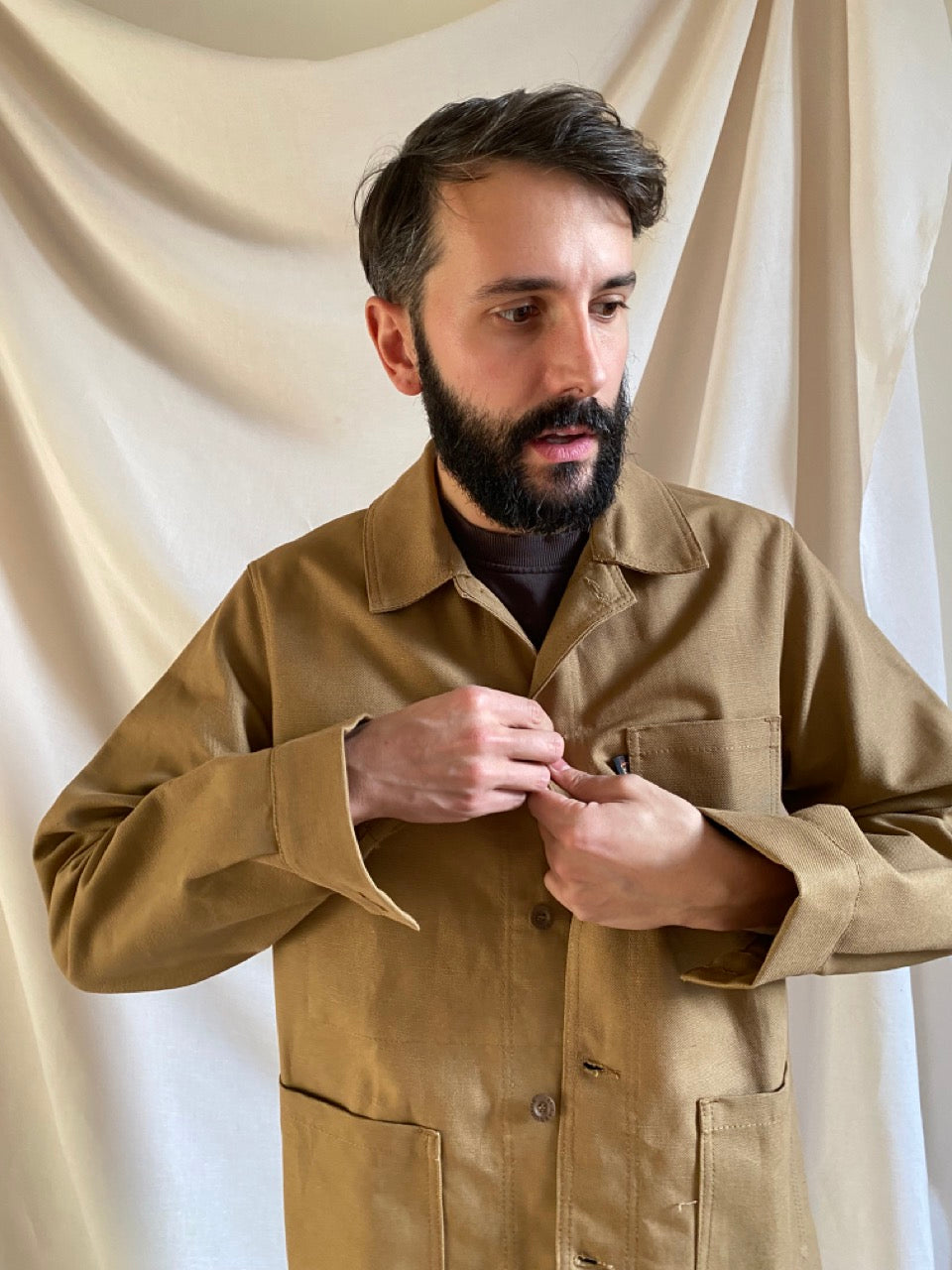 Giacca da lavoro in lino - Beige