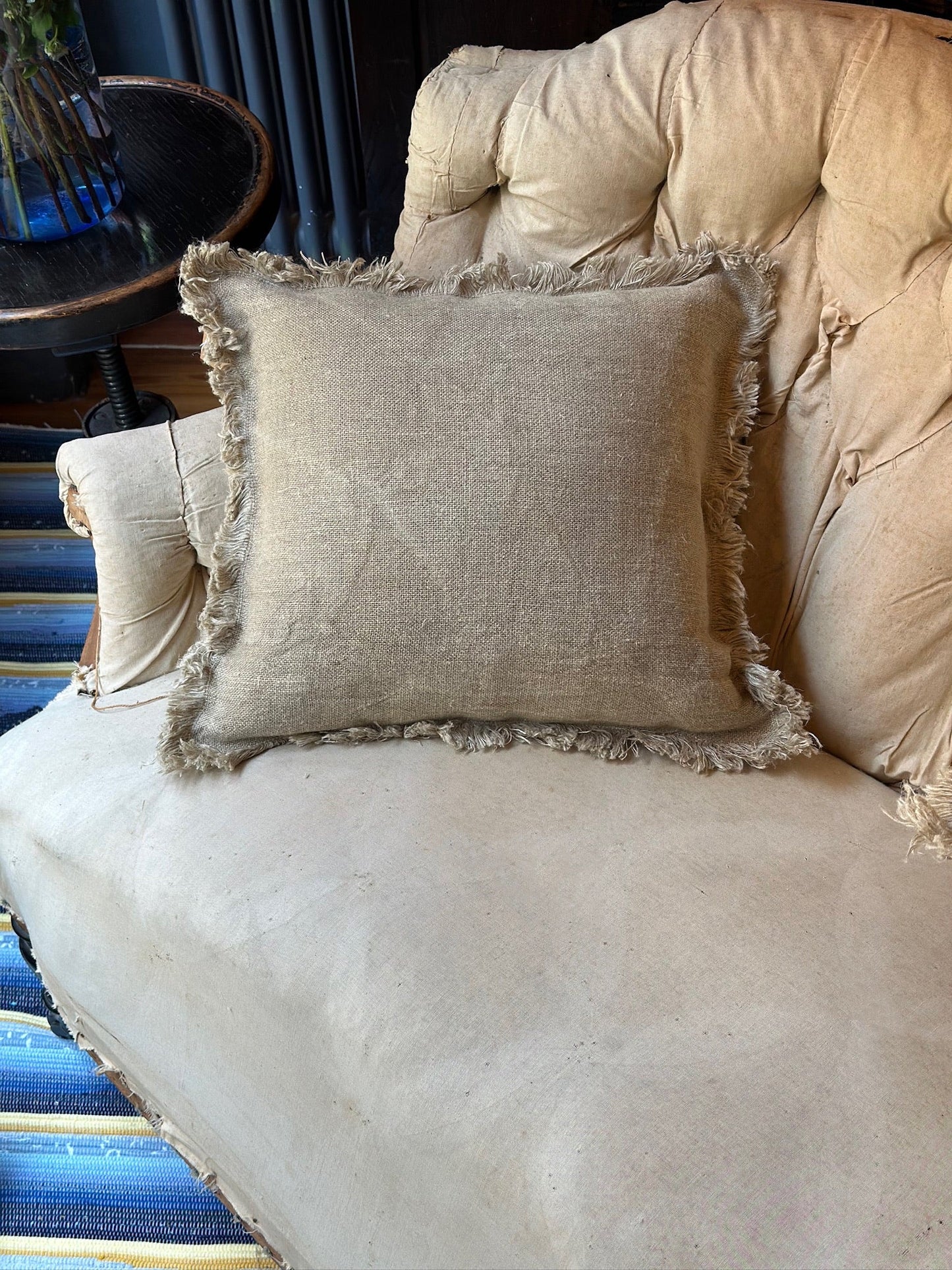 V.VM Handcrafted Linen Fringe Pillow – 40 x 40 cm