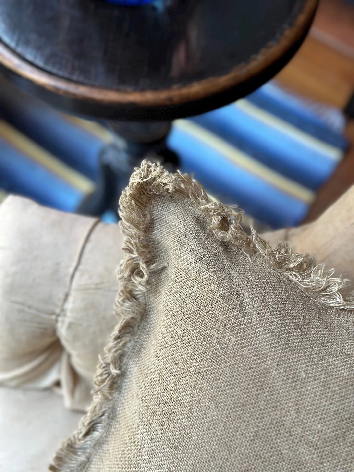 V.VM Handcrafted Linen Fringe Pillow – 40 x 40 cm