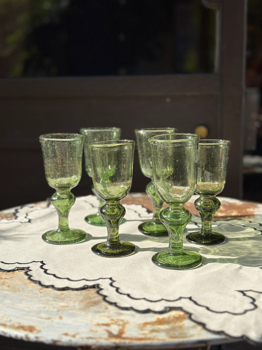 Set of 6 White Wine Glasses - Vert Fume