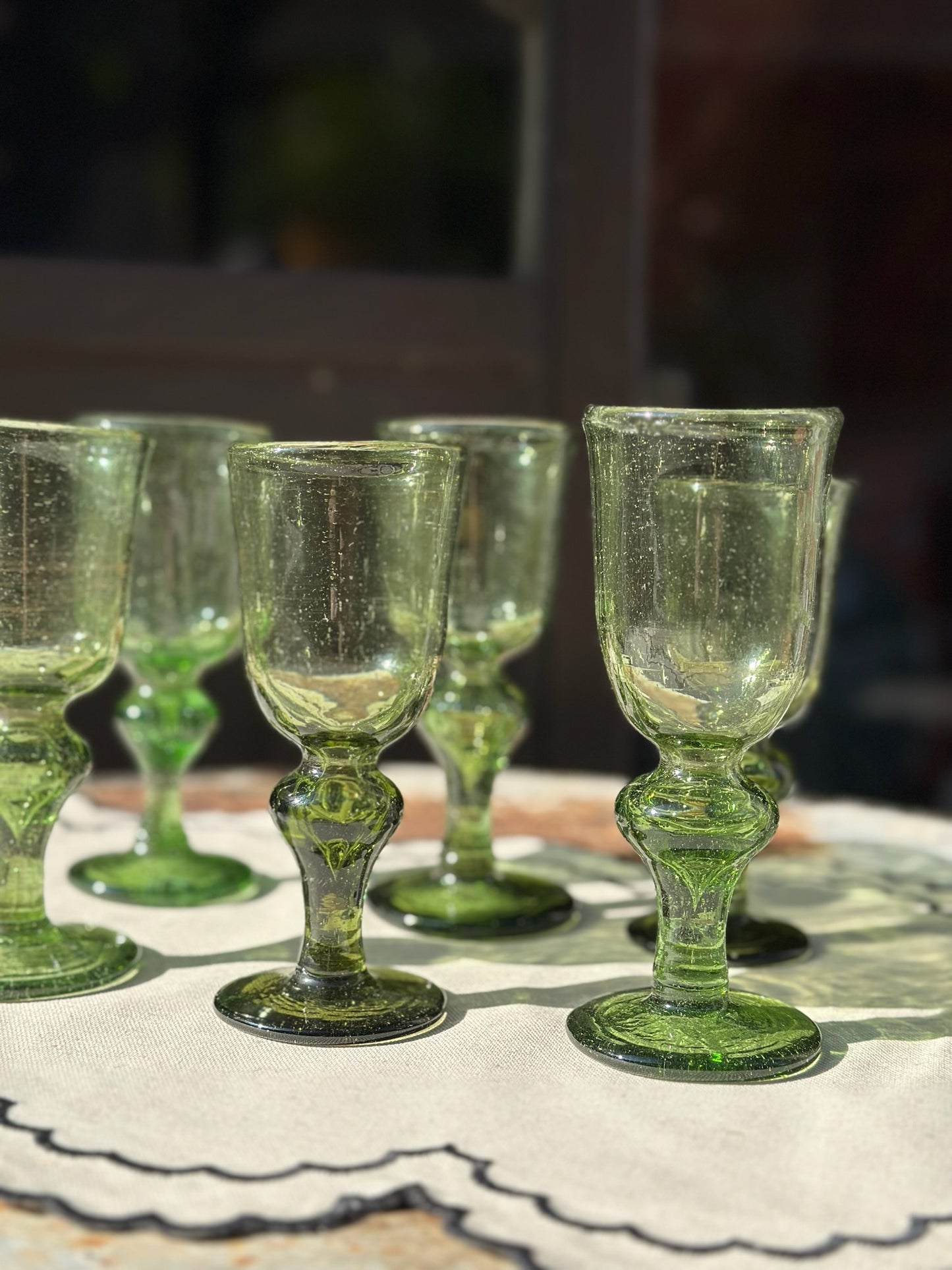 Set of 6 White Wine Glasses - Vert Fume