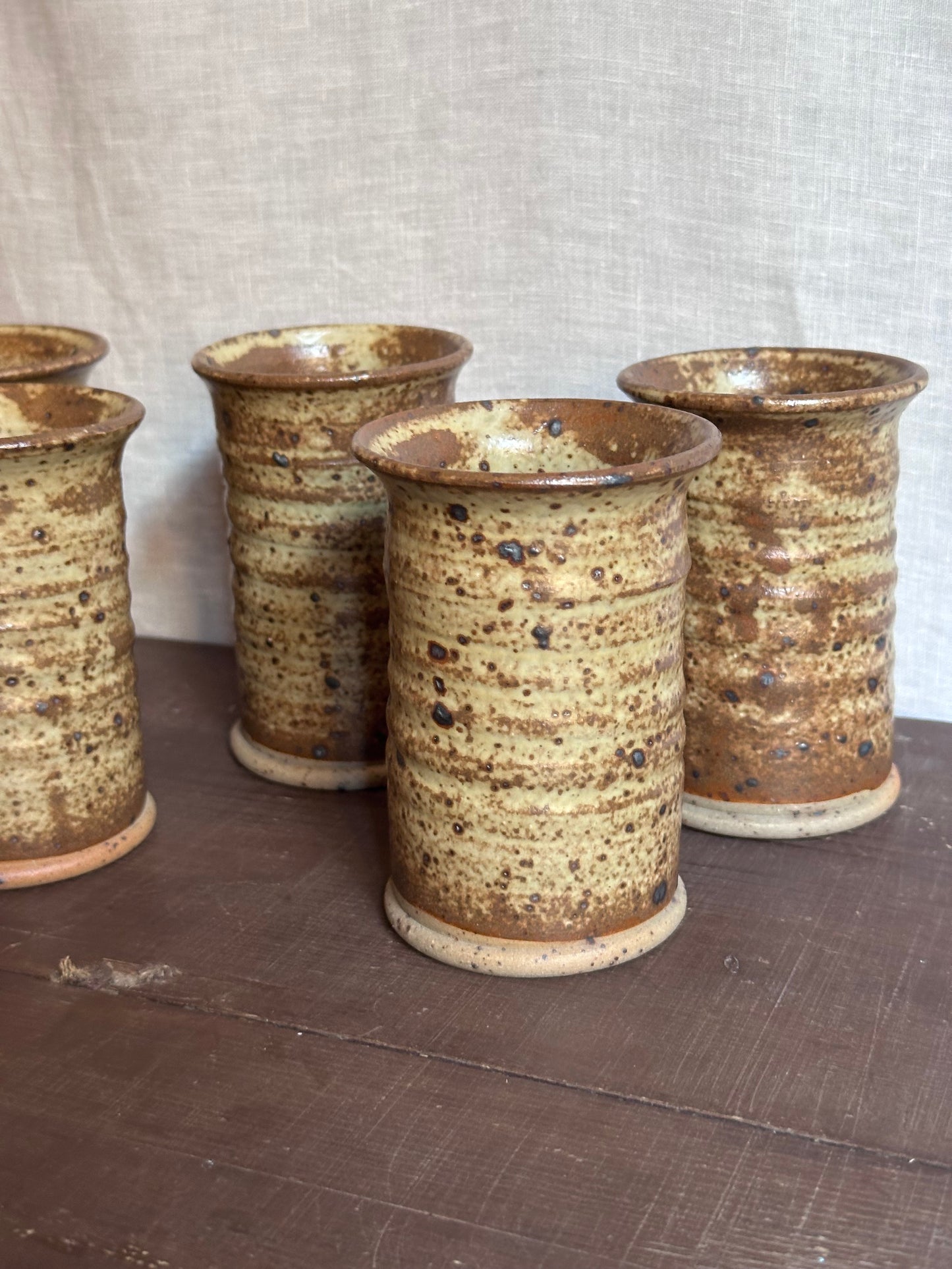 Antique French Stoneware - Set 6 Mugs