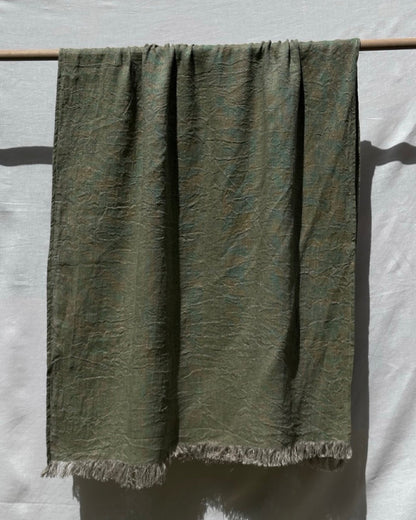 Asciugamano multiuso in lino con frange V.VM