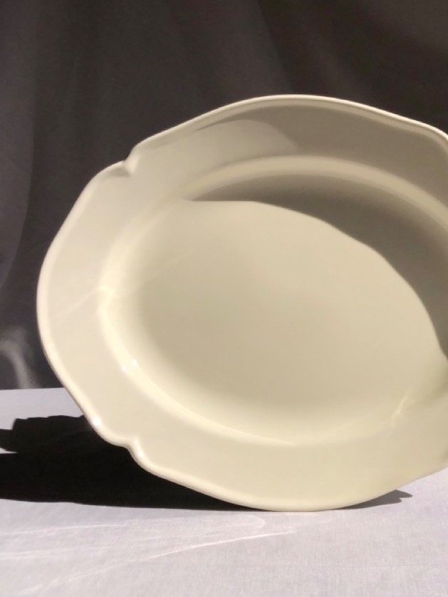 V.VM Ceramics Cream - Large Oval Serving Platter