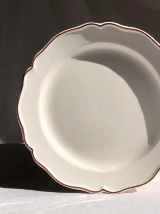 V.VM Ceramics Brown Border - Large Round Serving Platter
