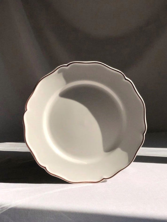 V.VM Ceramics Brown Border - Dinner Plate