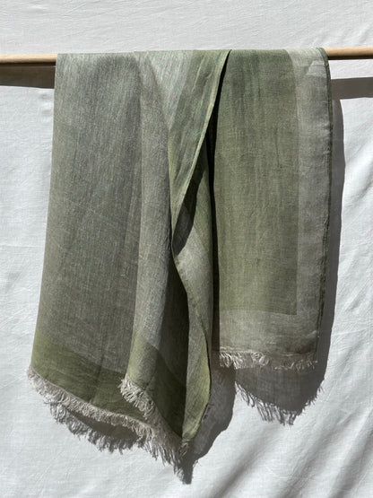 V.VM Linen Scarf - Olive Green