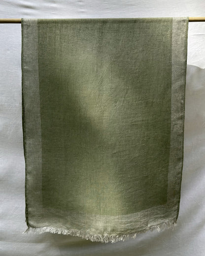 V.VM Linen Scarf - Olive Green