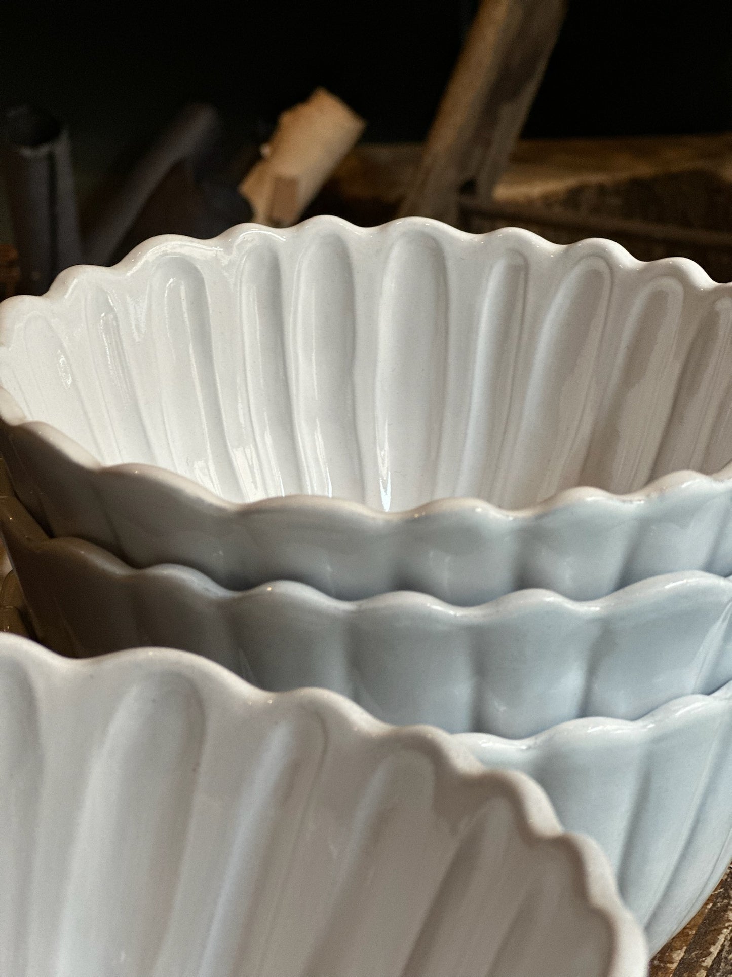 Ceramic Scalloped Bowl