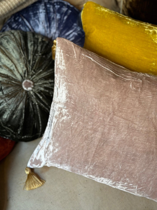 Velvet Tassels Cushion - Goa