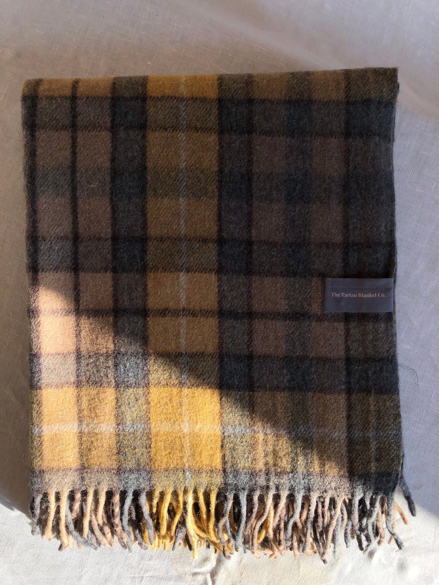 Recycled Wool Blanket - Buchanan Natural Tartan