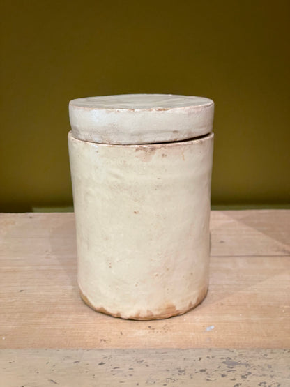 Antique Cream Pot With Lid