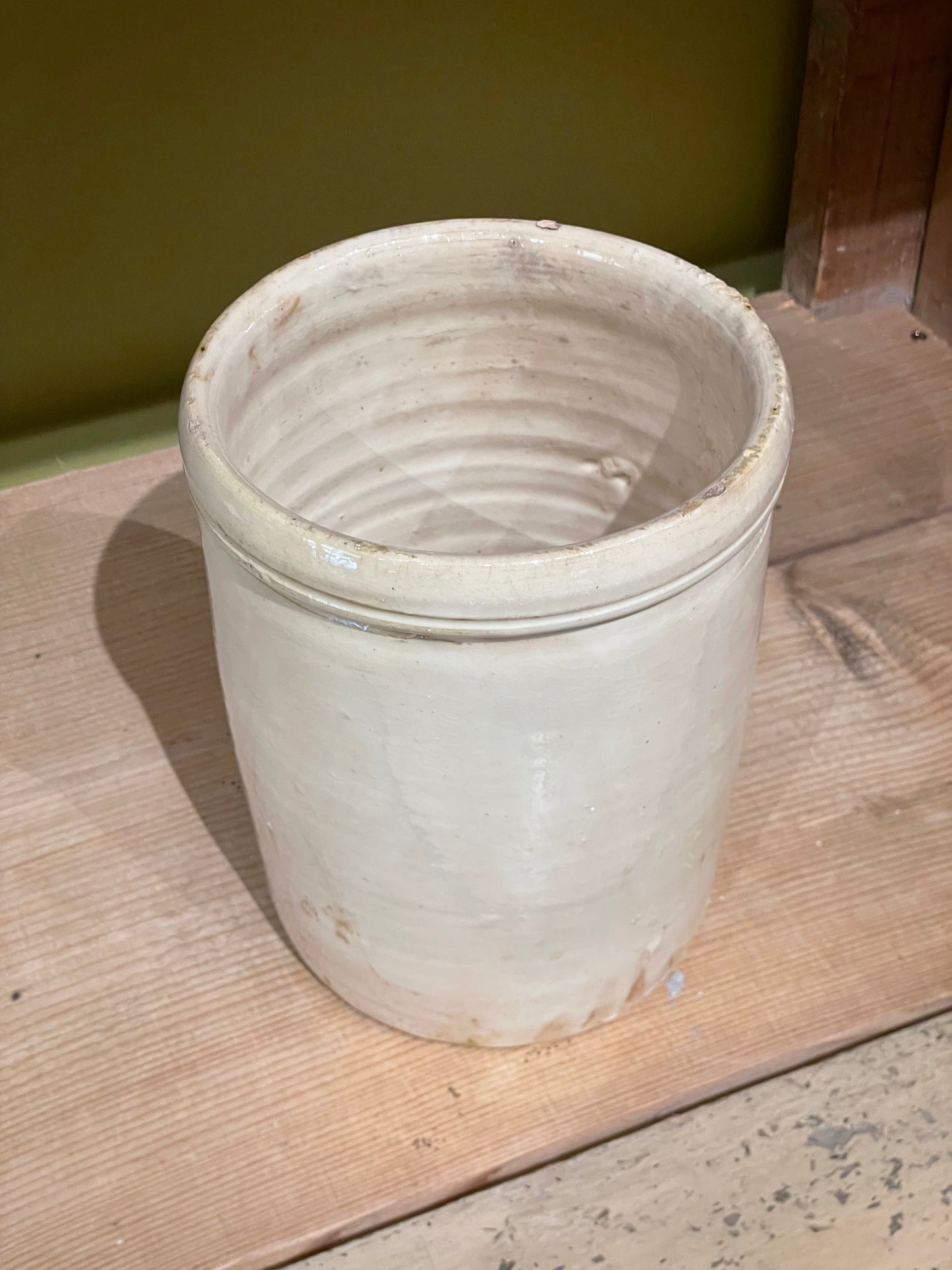 Antique Cream Pot - Large Open