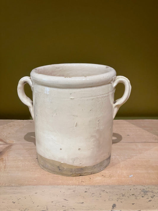 Vaso per crema antico - grande con manici