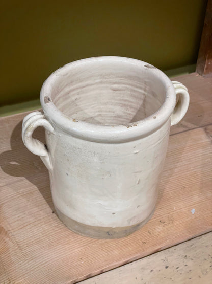 Antique Cream Pot - Large with Handles