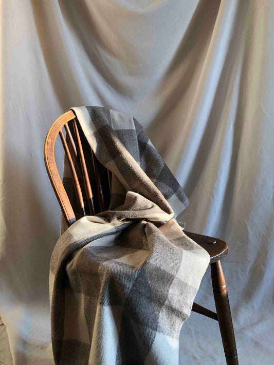 Recycled Wool Tartan Blanket - Jacob Check