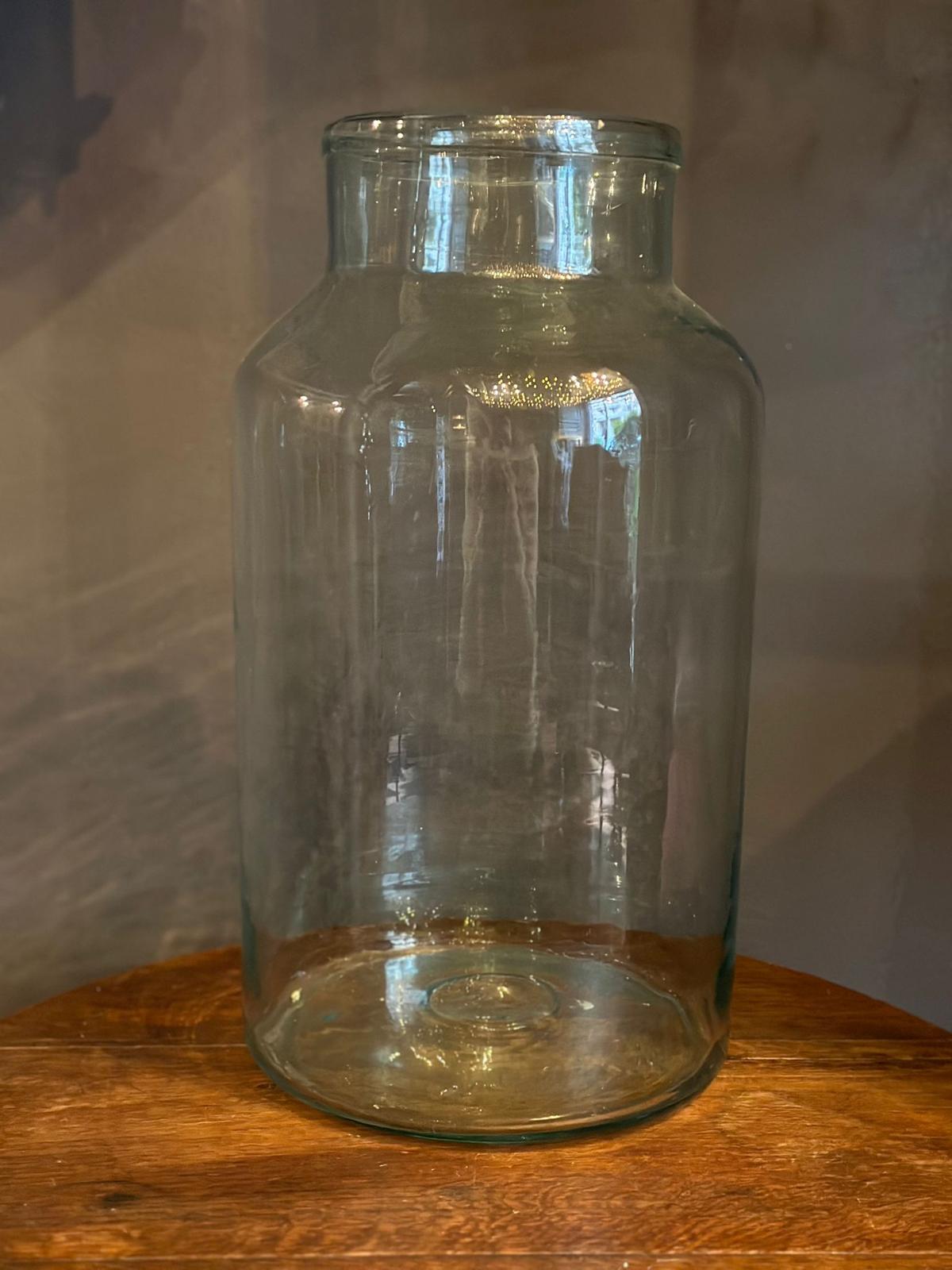 Antique Glass Vase - Transparent Straight