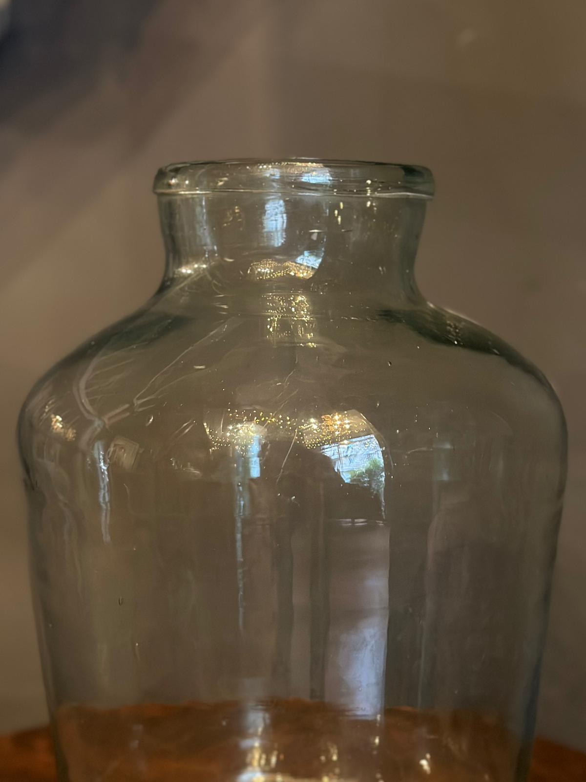 Antique Glass Vase - Wide Top