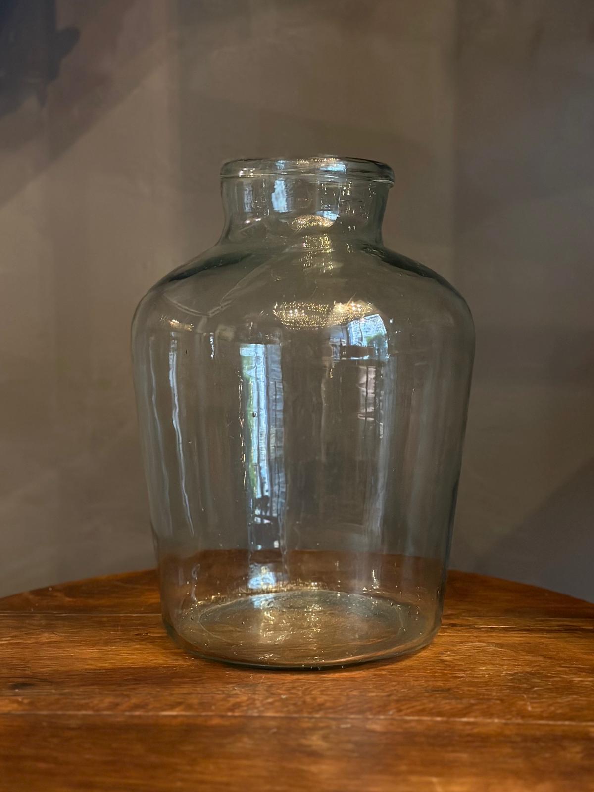 Antique Glass Vase - Wide Top