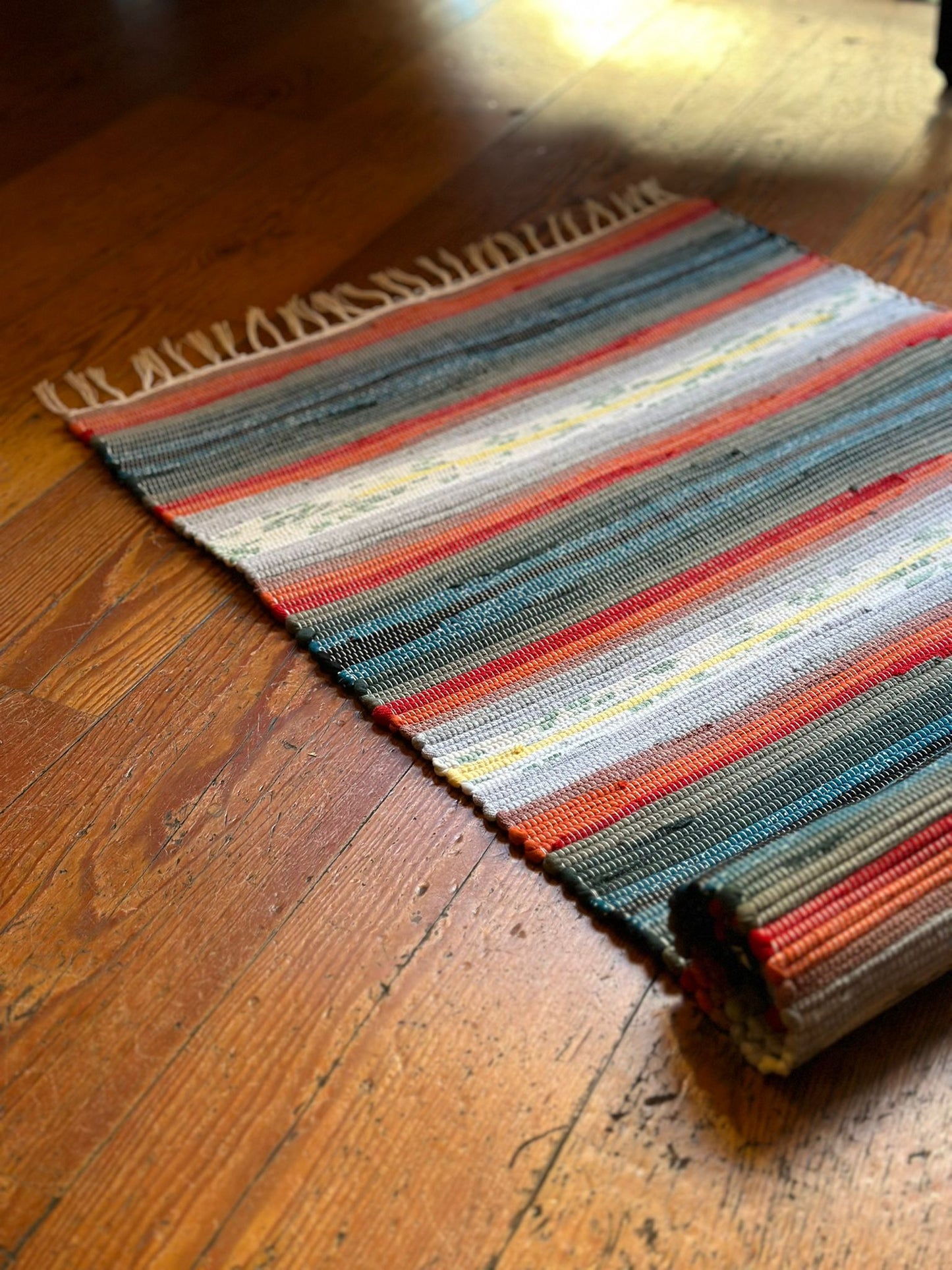 Handmade Rug - Red Lines