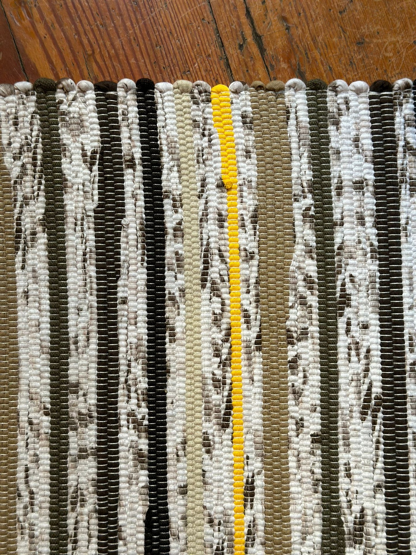 Handmade Rug - Yellow Lines