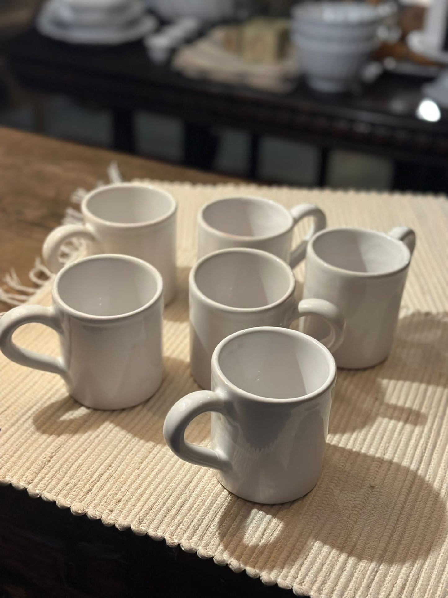 White Terracotta Mugs