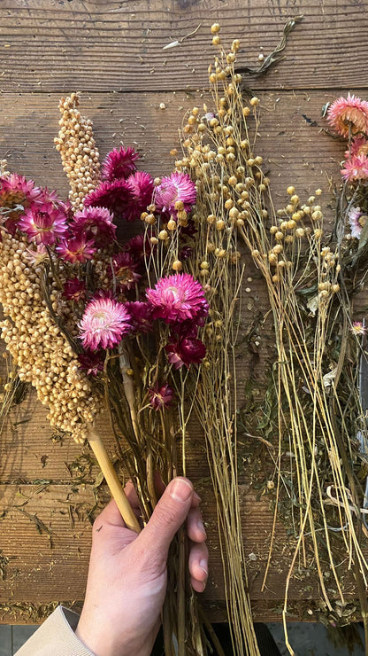 Bouquet di fiori secchi V.VM - Blush e Bashful