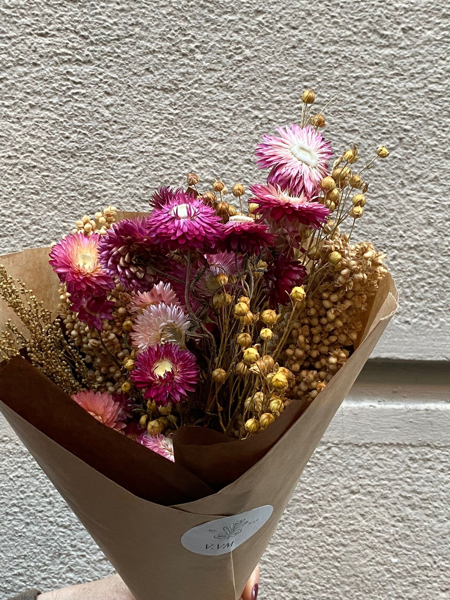 Bouquet di fiori secchi V.VM - Blush e Bashful