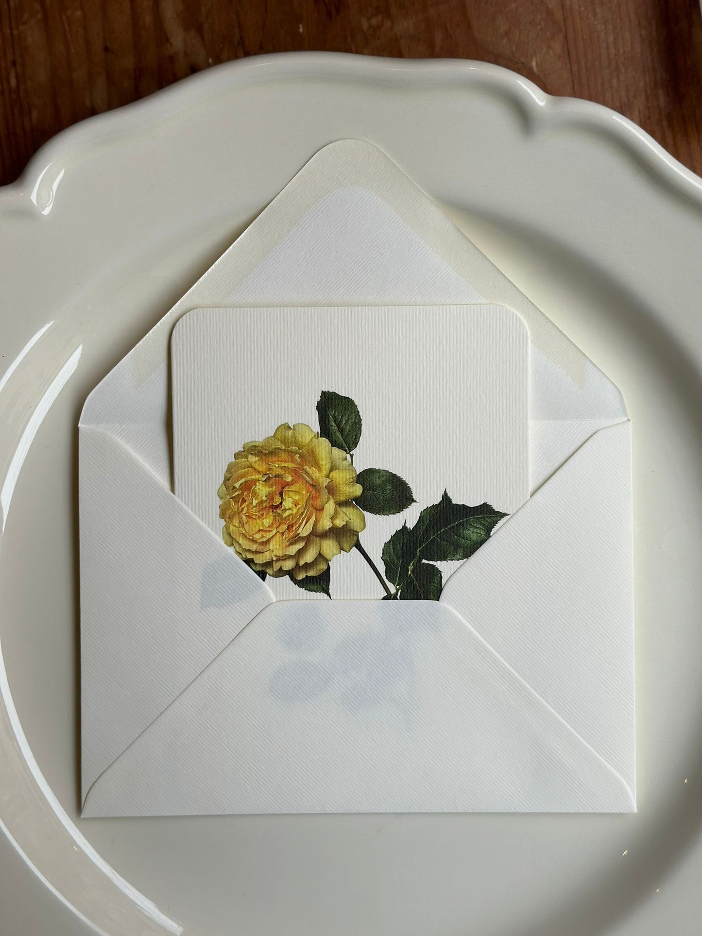 Card & Envelope - Yellow Rose