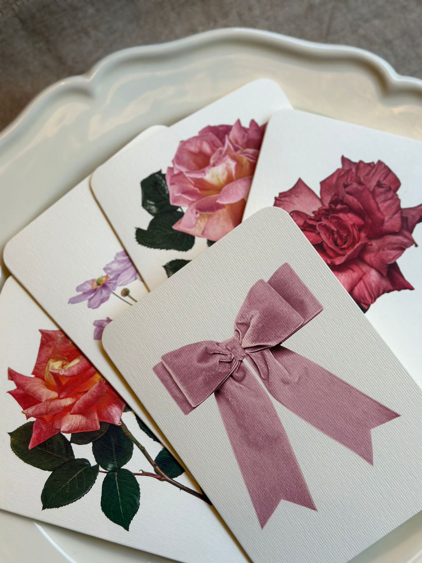Card & Envelope - Baby Pink Velvet Bow