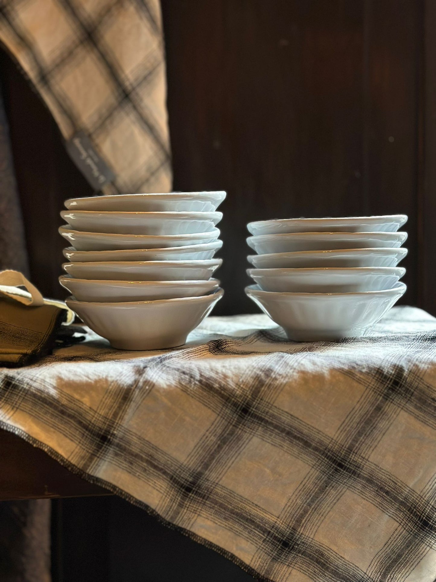 Ceramic Stripes Dipping Bowl Medium