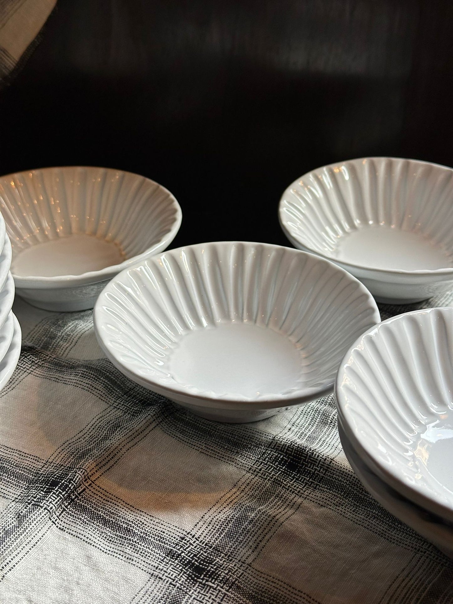 Ceramic Stripes Dipping Bowl Medium