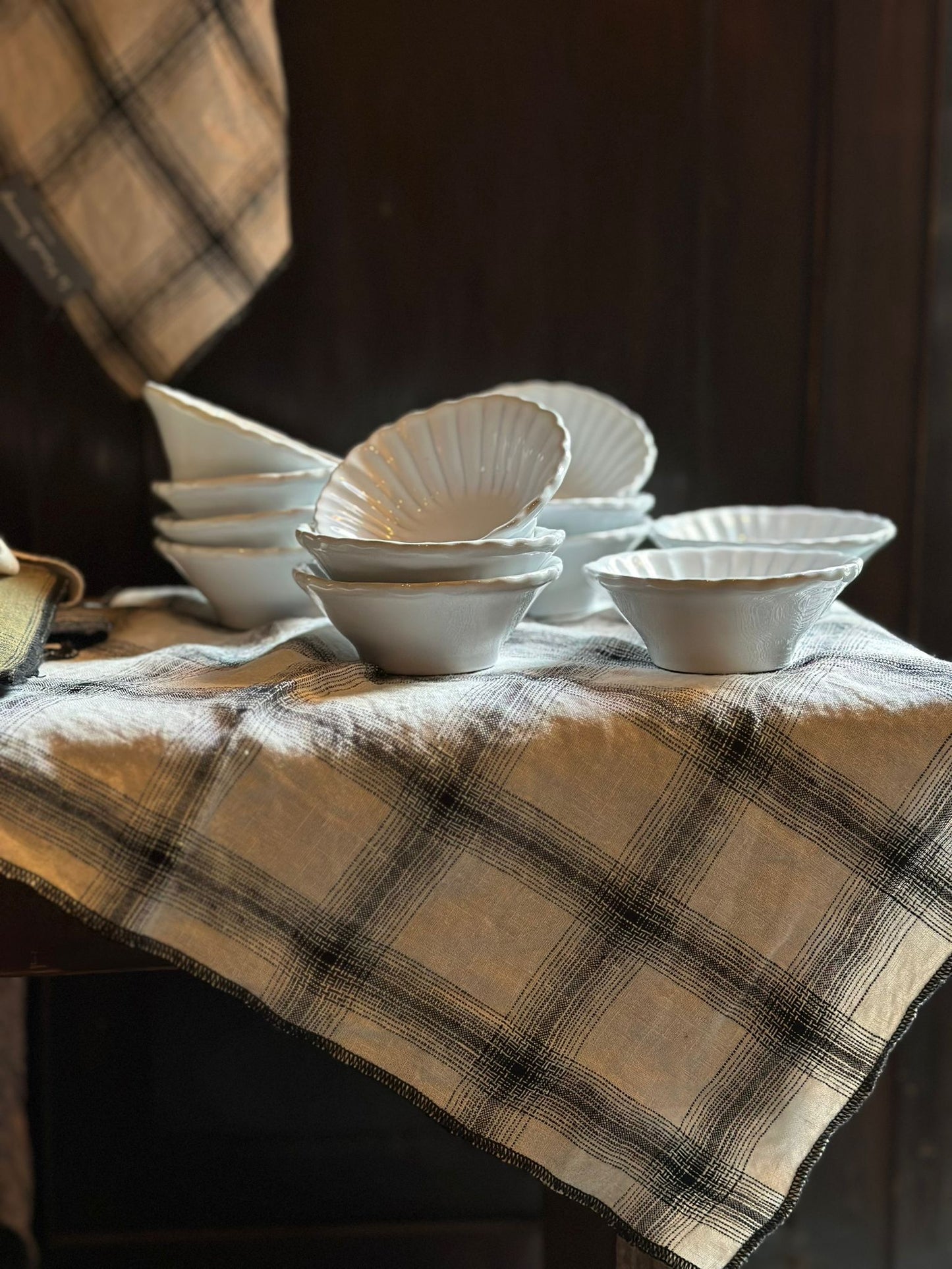 Ceramic Scalloped Dipping Bowl - Small