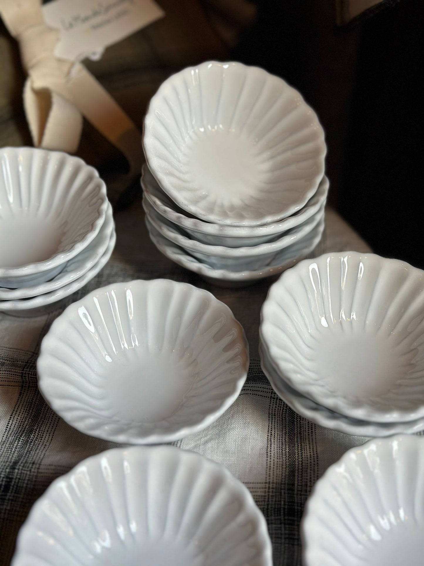 Ceramic Scalloped Dipping Bowl - Small