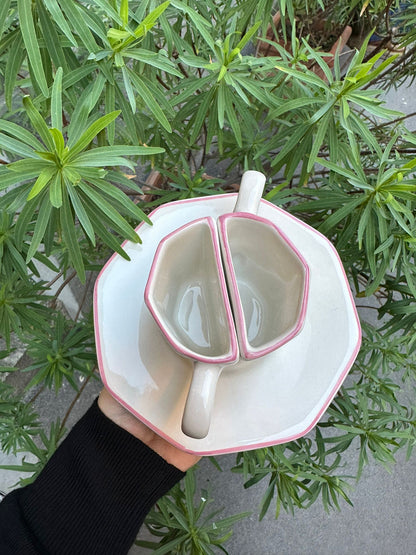 V.VM Split Espresso Cup - Bordo Rosa